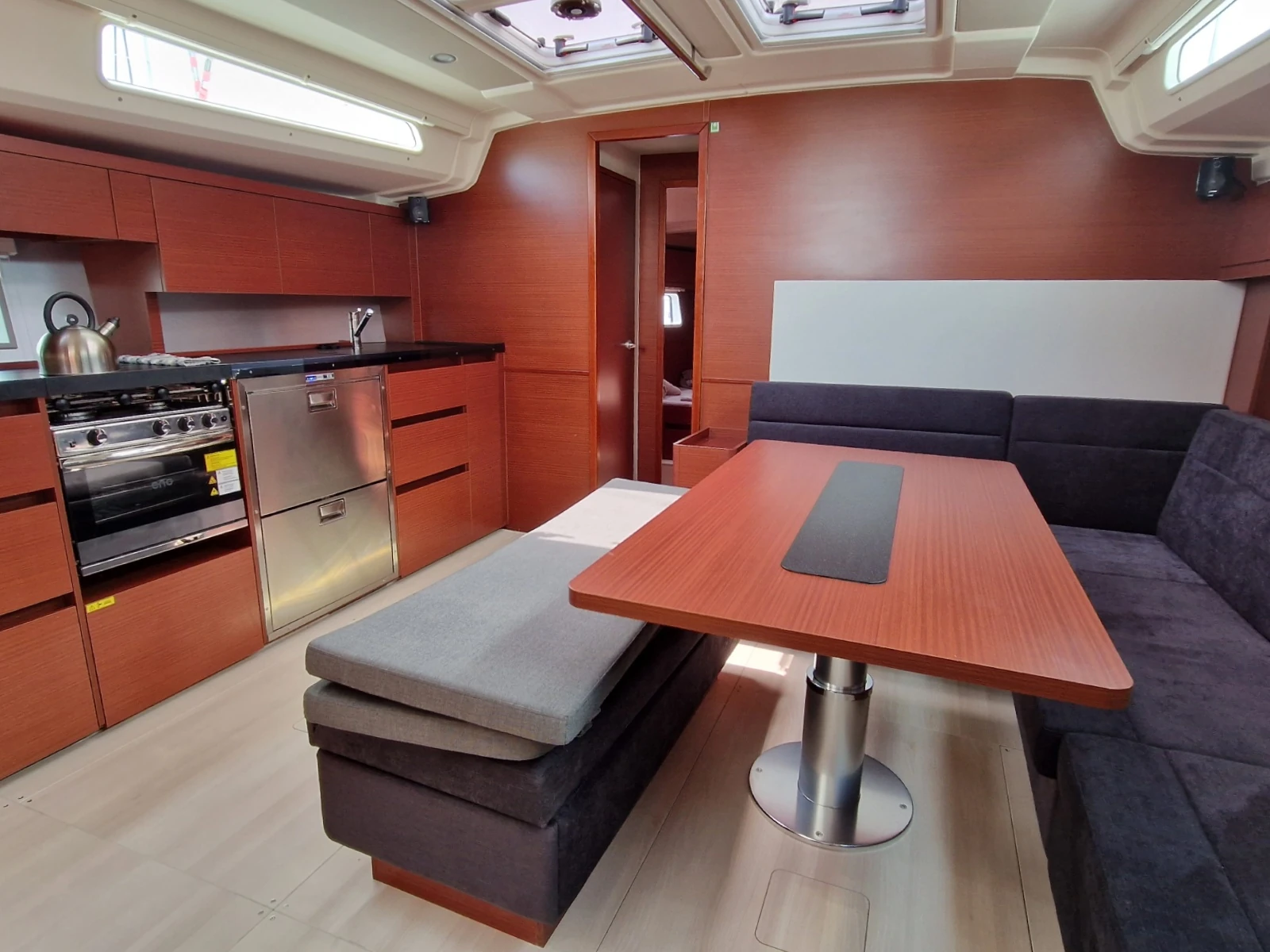 Saloon and galley interior