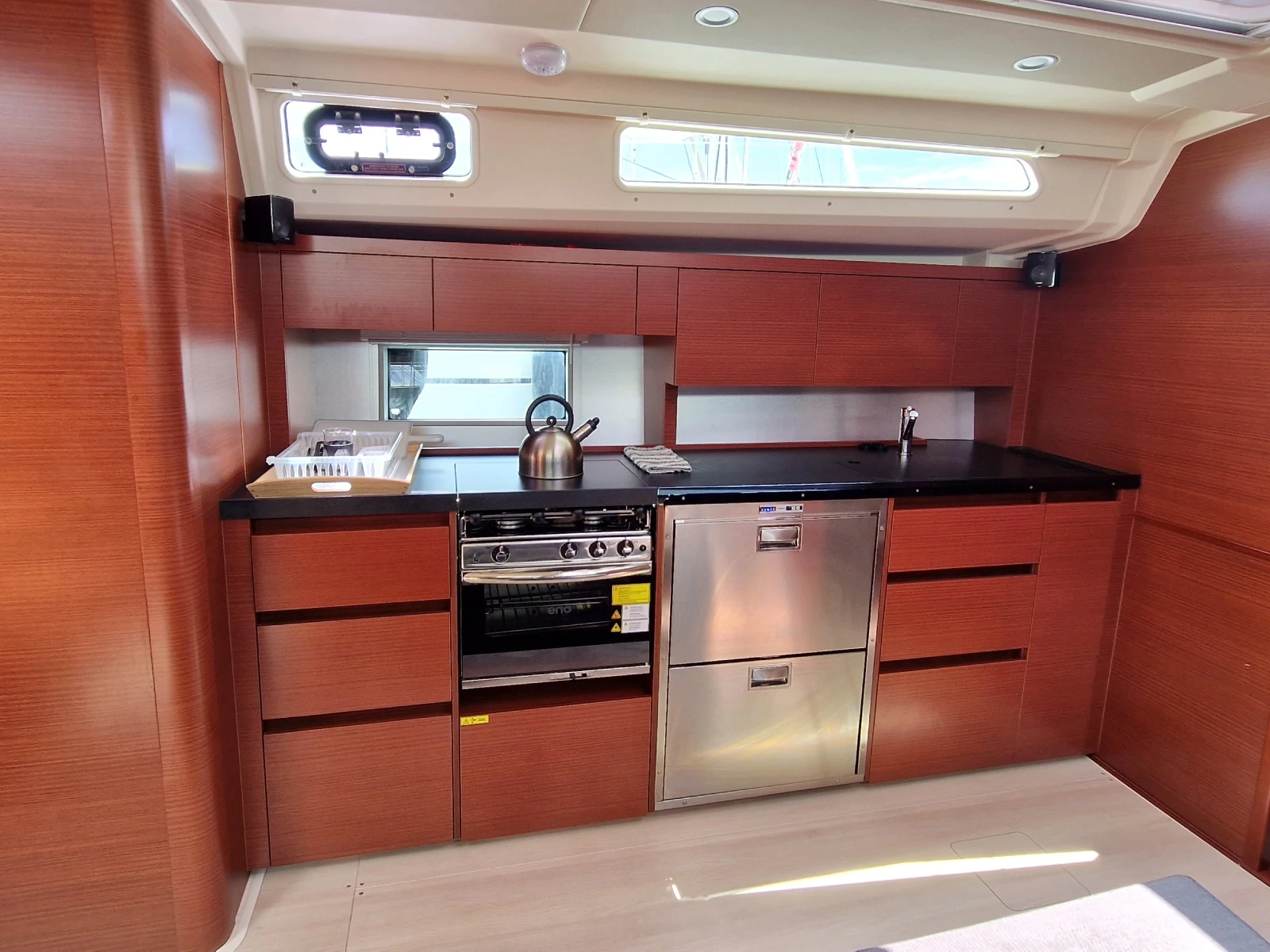 Saloon dining area with natural light